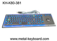 SS metalowa klawiatura komputerowa z trackballem, standardowe wsparcie USB lub PS2