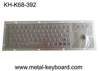 Wzmocniona przemysłowa metalowa klawiatura SS z trackballem do dokładnego urządzenia wskazującego