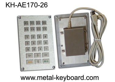 USB or PS/2 Interface Industrial Metal Keypad , 26 Keys Numeric Keypad