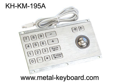 Anti - Vandalism Trackball Industrial Keyboard with Trackball With PS/2 / USB Interface
