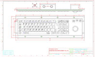 80 Klawiszy IP65 Znamionowa metalowa klawiatura przemysłowa z myszą Trackball i klawiaturą numeryczną