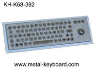 Metalowa, wytrzymała klawiatura przemysłowa z trackballiem, 65 klawiszy Wandaloodporny