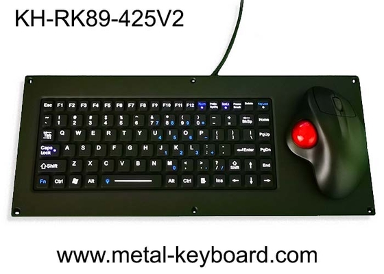 Klawiatura silikonowa IP65 Klawiatura do montażu na panelu USB z ergonomiczną myszką Trackball