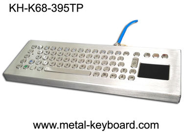 Stainless Steel Desktop Industrial Mechanical Keyboard with Touchpad Rugged