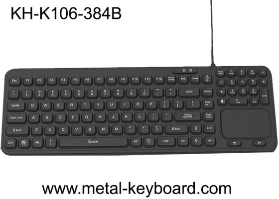 Wzmocniona przemysłowa klawiatura z gumy silikonowej 106 klawiszy z plastikowym panelem dotykowym